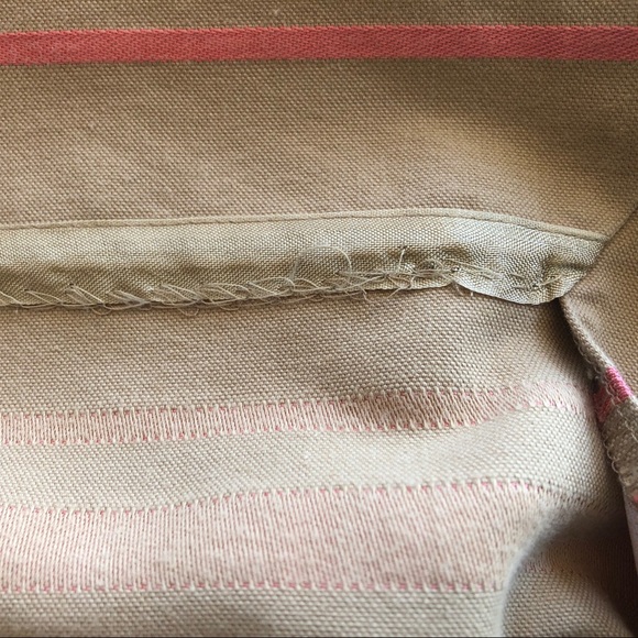 J CREW Factory Tan & Coral Striped Pencil Skirt - Picture 10 of 11